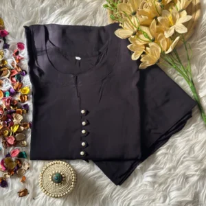 Black solid linen