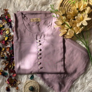 Lilac solid linen