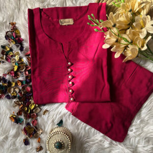 Fusion pink solid linen